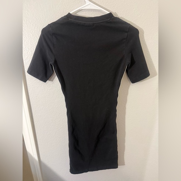 Adidas Bodycon Black Dress with Logo and Side Stripes - Picture 3 of 6